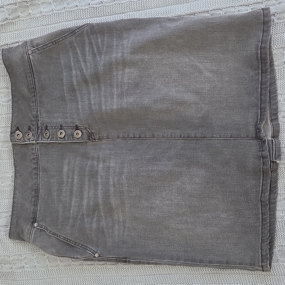 Prana Aubrey Gray Denim Pencil Skirt Size 12 - Picture 5 of 9